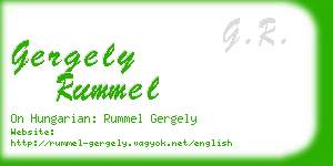 gergely rummel business card